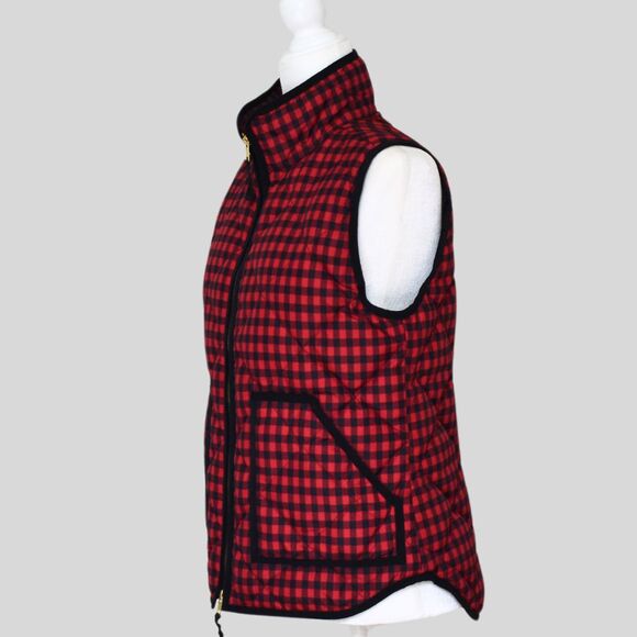 J.CREW Women's Buffalo Check Plaid Vest Size S - Picture 3 of 9